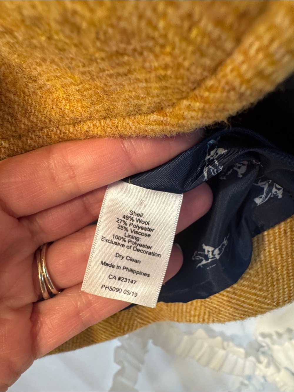 Talbots Mustard-Yellow Wool-Blend Tailored Blazer - Picture 3 of 6